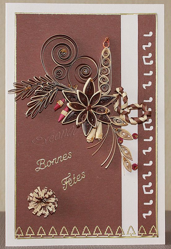 carte de noel en quilling